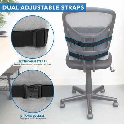 Lumbar Support Mesh Back Support Cushion for Car Seat, Office Chair, Gaming  Chair (Black, 2 Pack)