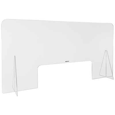 Mount-It! Freestanding Sneeze Guard, 23.6H x 47.24W, Clear Plexiglass (MI-9011)