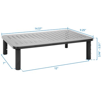 Mount-It! Adjustable Monitor Stand, Up to 32" Monitor, Gray, 2/Pack (MI-7364)