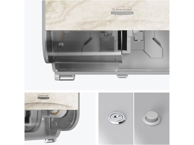 Kimberly-Clark Professional ICON Coreless 2-Roll Horizontal Toilet Paper Dispenser with Faceplate, W