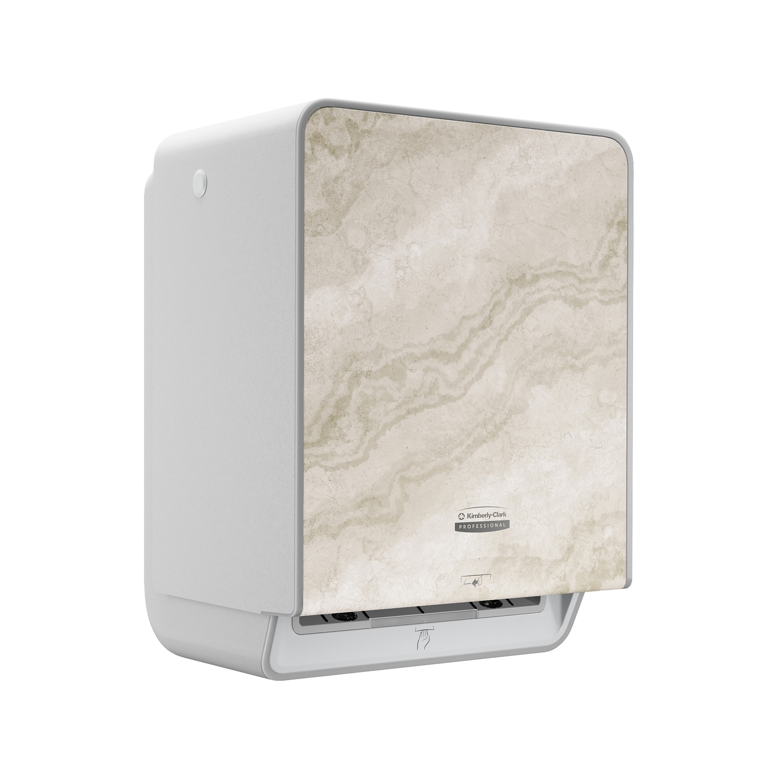 Kimberly-Clark Professional ICON Automatic Roll Towel Dispenser with Faceplate, Brushed Gray/Warm Marble (58740)