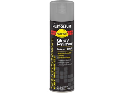 Rust-Oleum V2100 System Gloss Spray Primer, Gray, 15 oz., 6/Pack (V2182838)