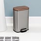 Honey-Can-Do Steel Indoor Trash Can Set with Hinged Lid, 7.92 & 1.32 Gallon, Rose Gold (TRS-09325)