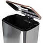Honey-Can-Do Steel Indoor Trash Can Set with Hinged Lid, 7.92 & 1.32 Gallon, Rose Gold (TRS-09325)