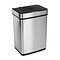 Honey-Can-Do Motion Sensor Steel Indoor Trash Can with Automatic Lid, 13.2 Gallon, Silver (TRS-08414