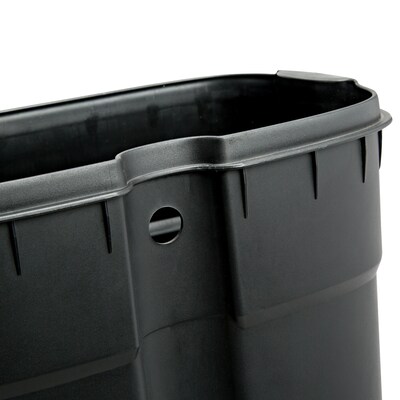 Honey-Can-Do Steel Indoor Trash Can Set with Hinged Lid, 7.92 & 1.32 Gallon, White (TRS-09076)