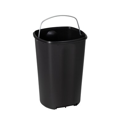 Honey-Can-Do Steel Indoor Square Step Trash Can with Hinged Lid, 3.17 Gallon, Silver (TRS-09327)