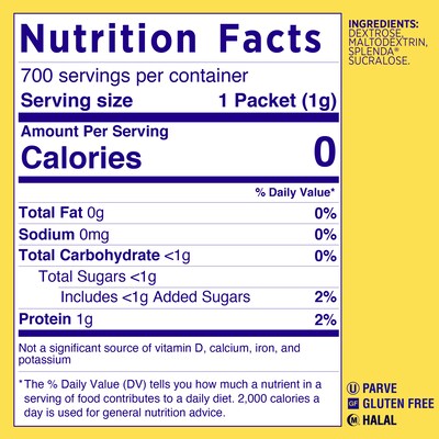 Splenda Artificial Sweeteners, 1000/Box (220-00459)