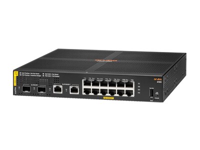 Aruba 6100 12-Port Gigabit Ethernet Managed Switch, 10/100/1000 Mbps, Black (JL679A#ABA)