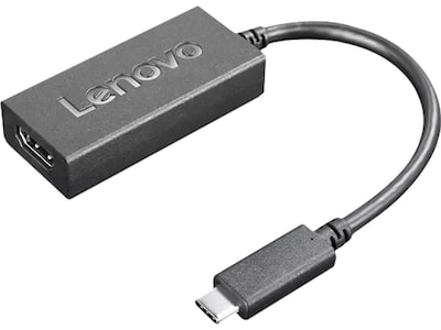 Lenovo USB-C to HDMI Adapter, Male to Female, Black (4X90R61022)