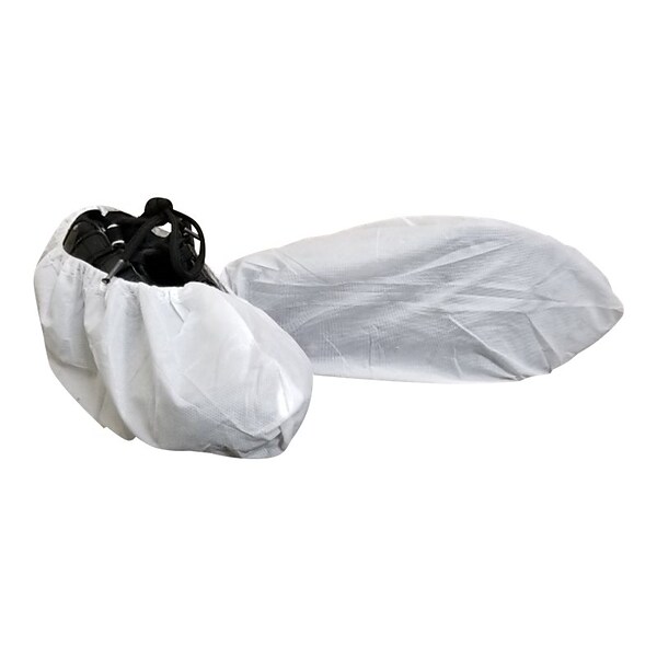 Unimed Waterproof Shoe Cover, Size L, White, 400/Carton (OPSC897LGW)