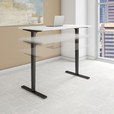 Bush Business Furniture Move 80 Series 23''-49'' Adjustable Standing Desk, White (HAT4824WHBK)