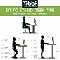 Bush Business Furniture Move 80 Series 23''-49'' Adjustable Standing Desk, White (HAT4824WHBK)