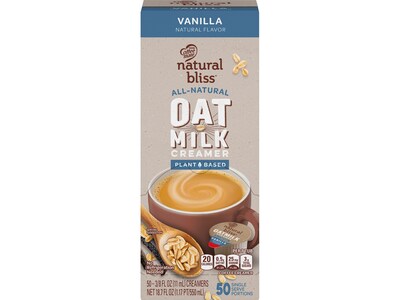 Coffee mate Natural Bliss Vanilla Dairy Free Liquid Creamer, 0.38 oz., 50/Box (NES71748)