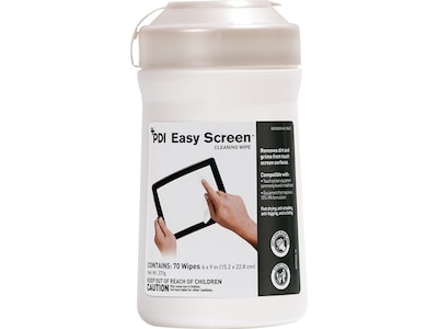 Easy Screen Cleaning Wipes, 70/Canister, 12 Canisters/Carton (P03672CT)