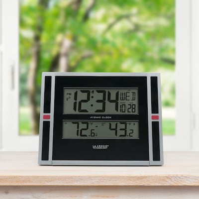 La Crosse Technology 11 Inch Digital Atomic Clock with IN/OUT Temperature (513-149)