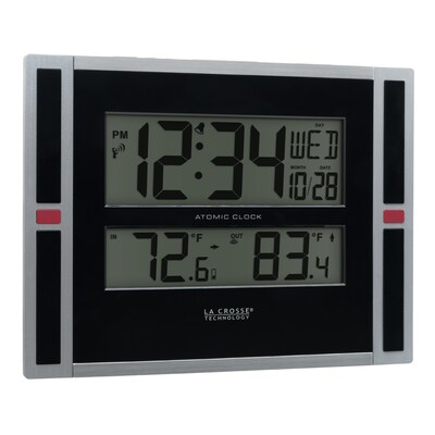 La Crosse Technology 11 Inch Digital Atomic Clock with IN/OUT Temperature (513-149)