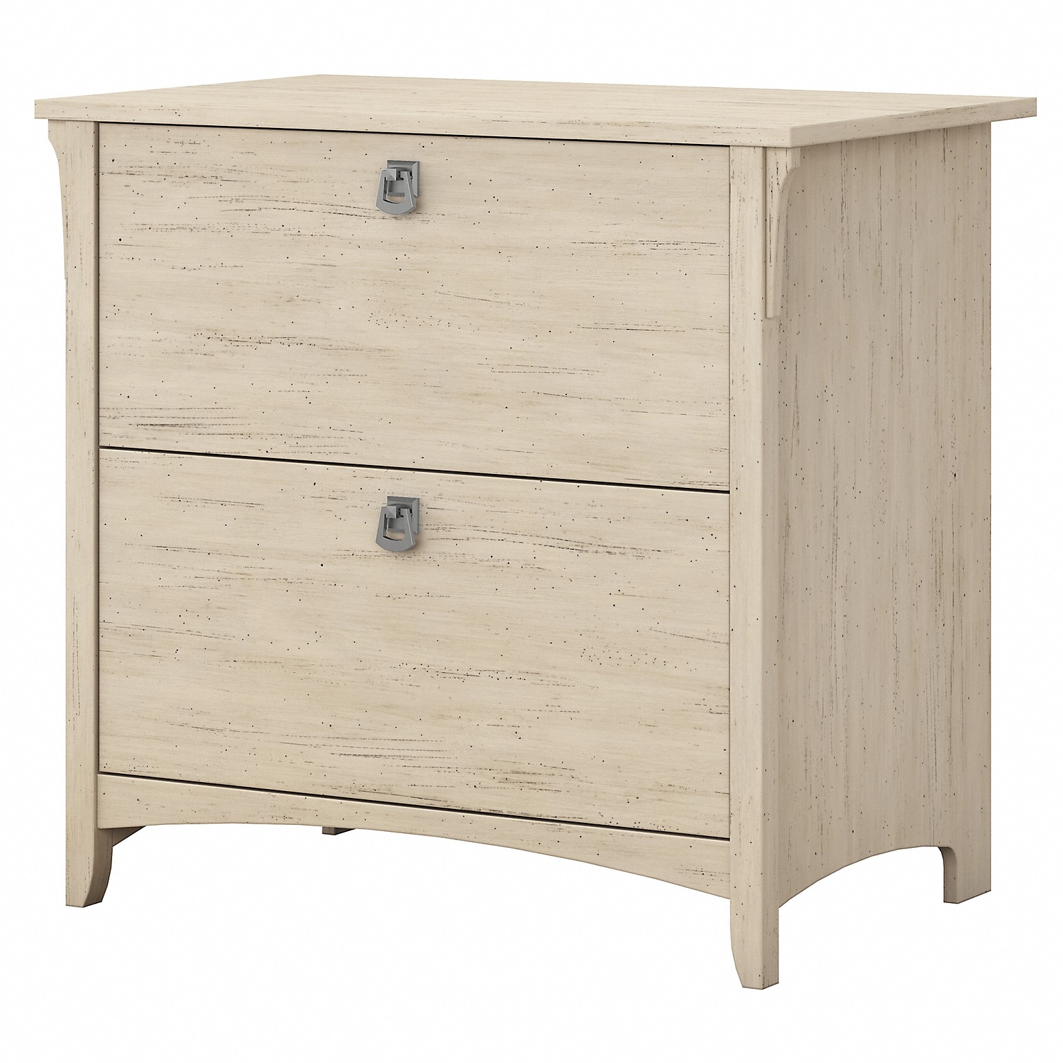 Bush Furniture Salinas Lateral File Cabinet, Antique White (SAF132AW-03)