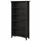 Bush Furniture Salinas 63"H 5-Shelf Bookcase with Adjustable Shelves, Vintage Black Laminated Wood (SAB132VB-03)