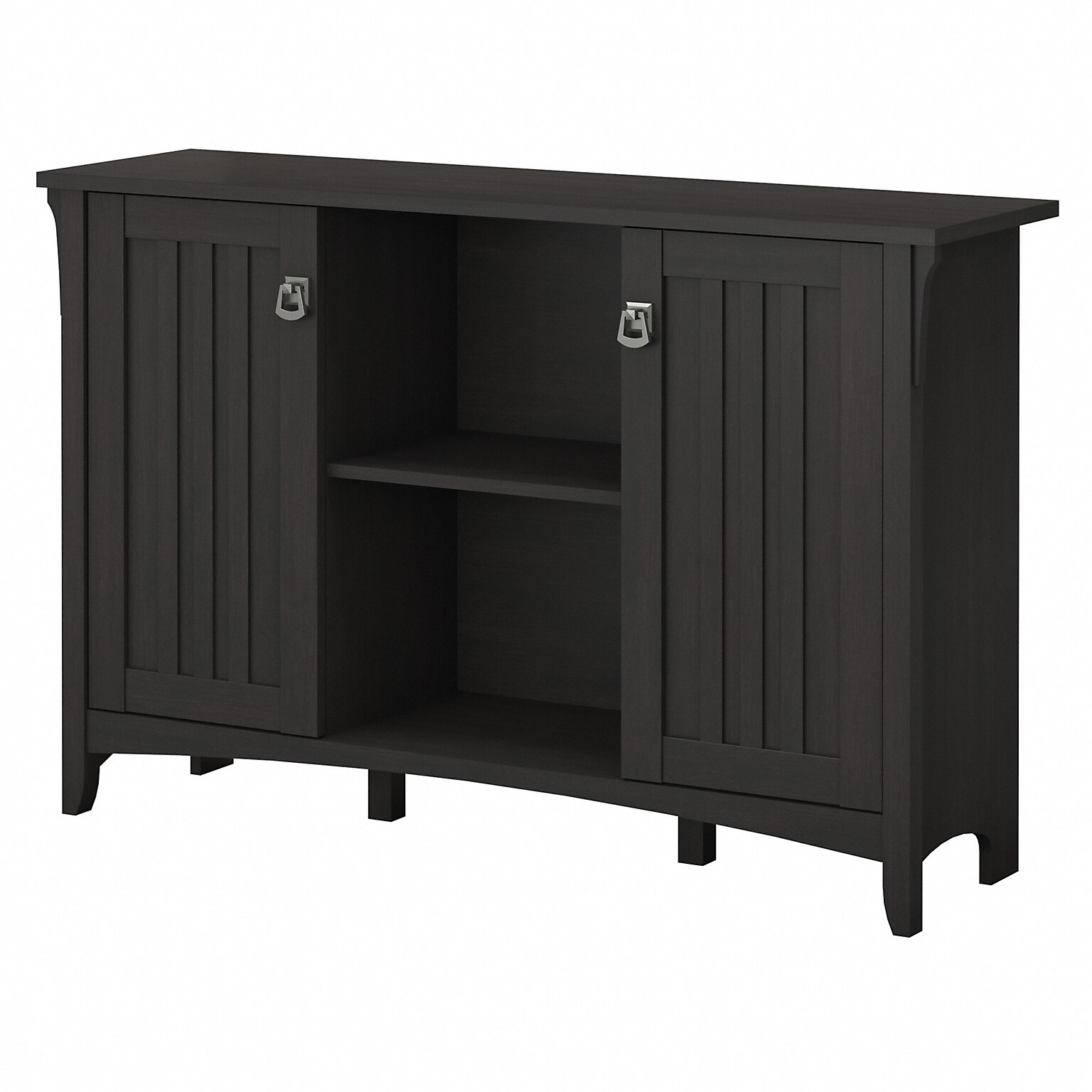 Bush Furniture Salinas Storage Cabinet with Doors, Vintage Black (SAS147VB-03)