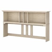 Bush Furniture Salinas 60W Hutch for L Shaped Desk, Antique White (SAH160AW-03)