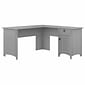 Bush Furniture Salinas 60"W L Shaped Desk with Storage, Cape Cod Gray (SAD160CG-03)