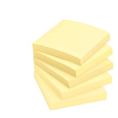 Post-it Notes, 3" x 3", Canary Yellow, 90 Sheets/Pad, 18 Pads/Pack (654-18CP)