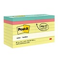 Post-it Notes, 3 x 3, Canary Collection, 100 Sheet/Pad, 18 Pads/Pack (654144B)