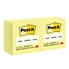 Post-it® Notes, 3 x 3, Canary Yellow, 100 Sheets/Pad, 12 Pads/Pack (654-12YW)