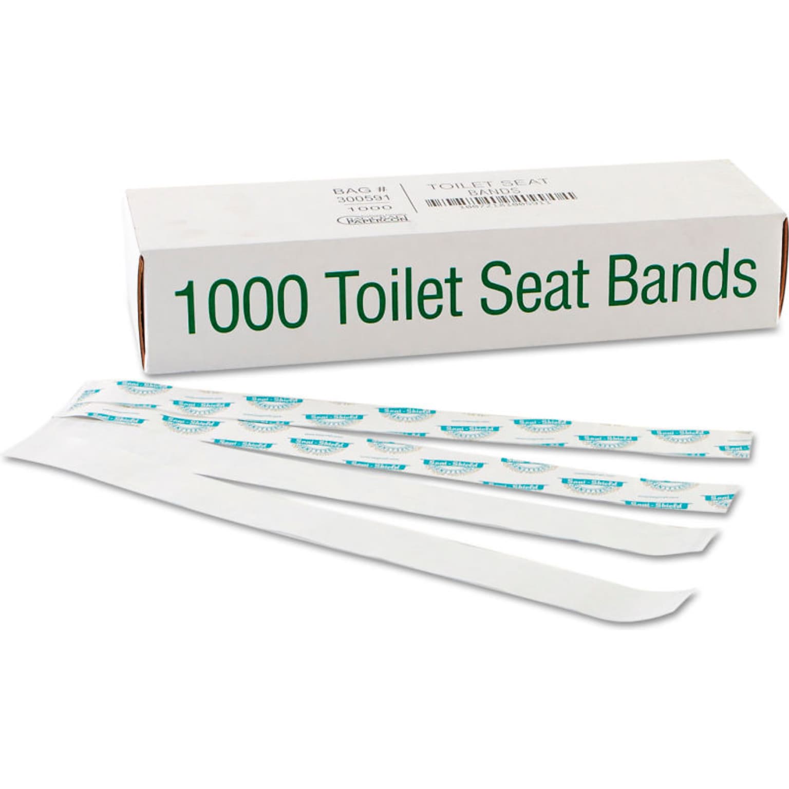 Bagcraft SaniShield Toilet Seat Bands, 16 x 1.5, 1000/Carton (300591)