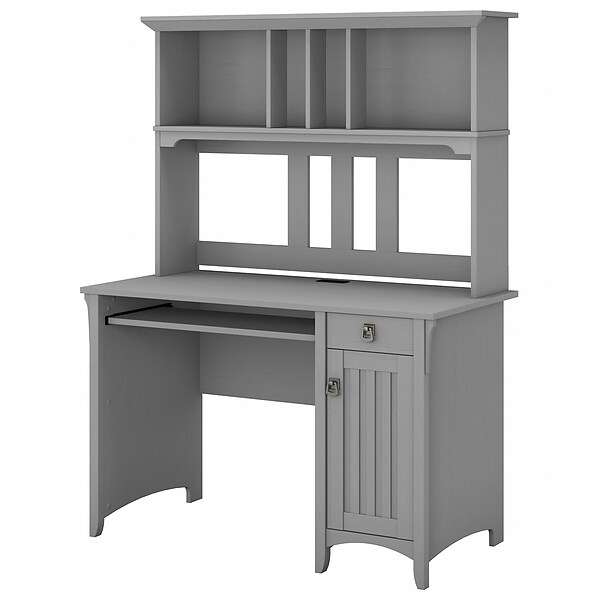 Bush Furniture Salinas Computer Desk with Hutch, Cape Cod Gray (MY72308-03)