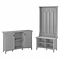 Bush Furniture Salinas Entryway Storage Set with Hall Tree, Shoe Bench and Accent Cabinet, Cape Cod