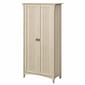 Bush Furniture Salinas 63" Storage Cabinet with 5 Shelves, Antique White (SAS332AW-03)