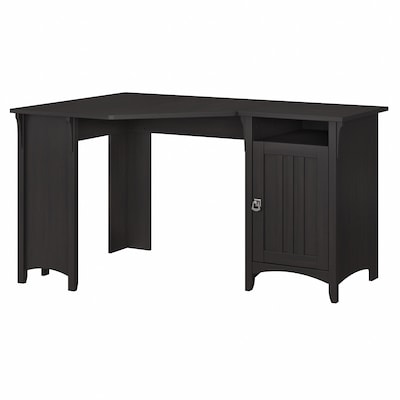 Bush Furniture Salinas 55W Corner Desk with Storage, Vintage Black (SAD155VB-03)