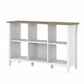 Bush Furniture Salinas 6-Shelf 30H Cube Bookcase, Shiplap Gray/Pure White (SAB148G2W-03)