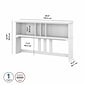 Bush Furniture Salinas Casual Hutch for L-Shaped Desk, Pure White (SAH160G2W-03)