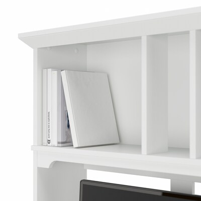 Bush Furniture Salinas Casual Hutch for L-Shaped Desk, Pure White (SAH160G2W-03)