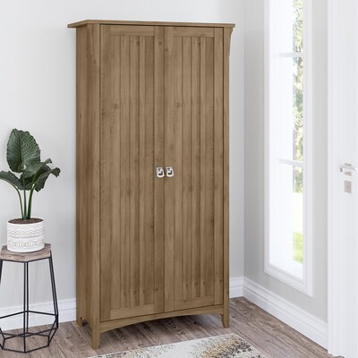 Bush Furniture Salinas 63 Tall Storage Cabinet with 4 Shelves, Reclaimed Pine (SAS332RCP-03)