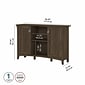 Bush Furniture Salinas 29.96" Accent Storage Cabinet with 3 Shelves, Ash Brown (SAS147ABR-03)