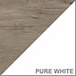 Bush Furniture Salinas Hall Tree with Shoe Storage Bench, Shiplap Gray/Pure White (SAS532G2W-03)