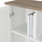 Bush Furniture Salinas 68.11" Storage Set with Hall Tree, Shoe Bench, Cabinet, 5 Shelves, Shiplap Gray/Pure White (SAL008G2W)