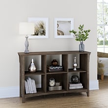 Bush Furniture Salinas 29.96 6-Shelf Cube Organizer with Adjustable Shelves, Ash Brown Laminate (SA