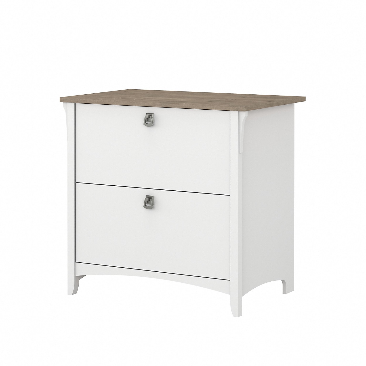 Bush Furniture Salinas 2-Drawer Lateral File Cabinet, Letter/Legal, Shiplap Gray/Pure White, 31.73 (SAF132G2W-03)