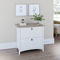 Bush Furniture Salinas 2-Drawer Lateral File Cabinet, Letter/Legal, Shiplap Gray/Pure White, 31.73