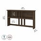 Bush Furniture Salinas 60"W Desktop Hutch, Ash Brown (SAH160ABR-03)