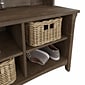 Bush Furniture Salinas Hall Tree with Shoe Storage Bench, Ash Brown (SAS532ABR-03)