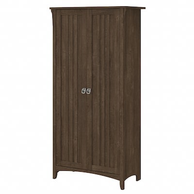 Bush Furniture Salinas 62.95 Tall Storage Cabinet with 4 Shelves, Ash Brown (SAS332ABR-03)