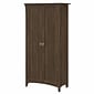 Bush Furniture Salinas 62.95" Tall Storage Cabinet with 4 Shelves, Ash Brown (SAS332ABR-03)