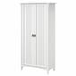 Bush Furniture Salinas 62.95" Storage Cabinet with 5 Shelves, Pure White (SAS332G2W-03)