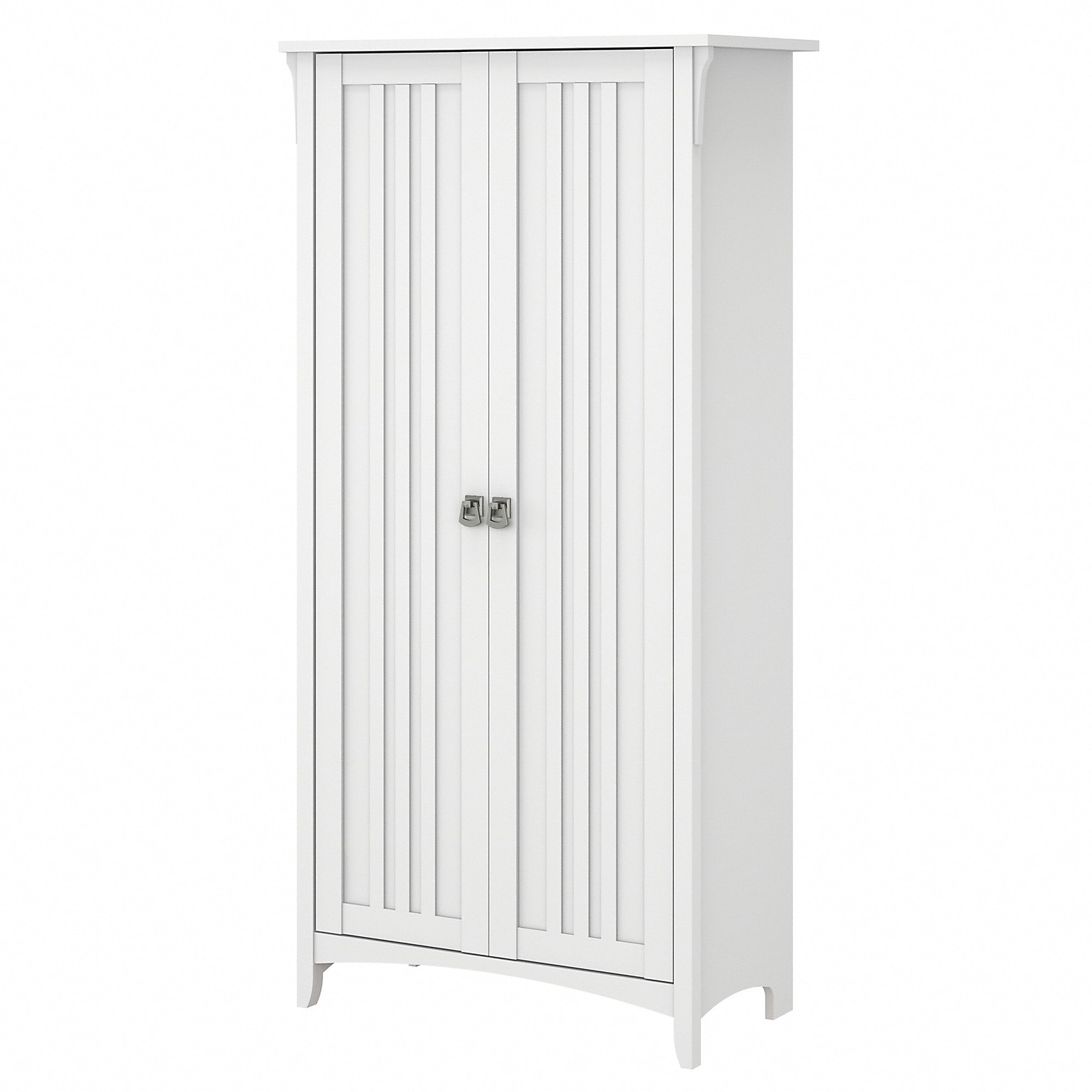Bush Furniture Salinas 63 Storage Cabinet with 5 Shelves, Pure White (SAS332G2W-03)